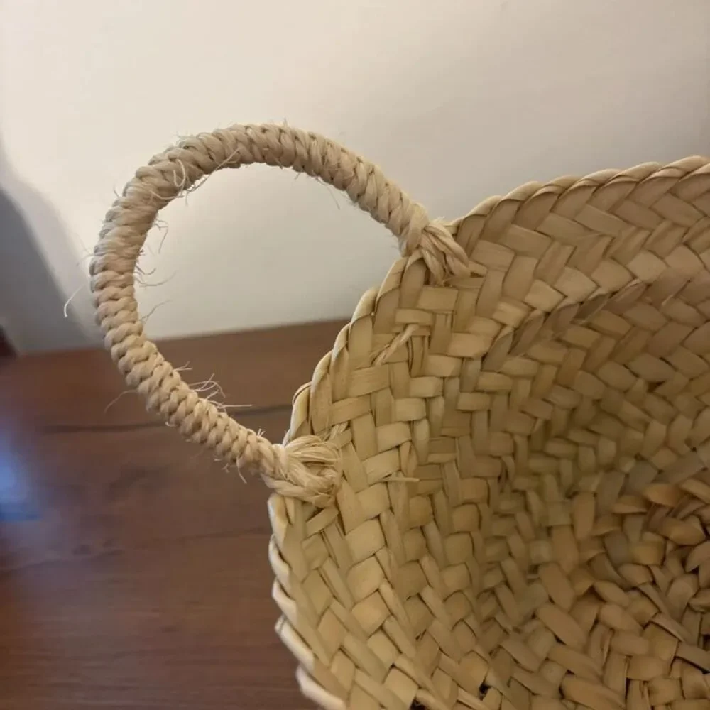 Morocco Basket Handwoven Natural Palm Leaves Mini basket